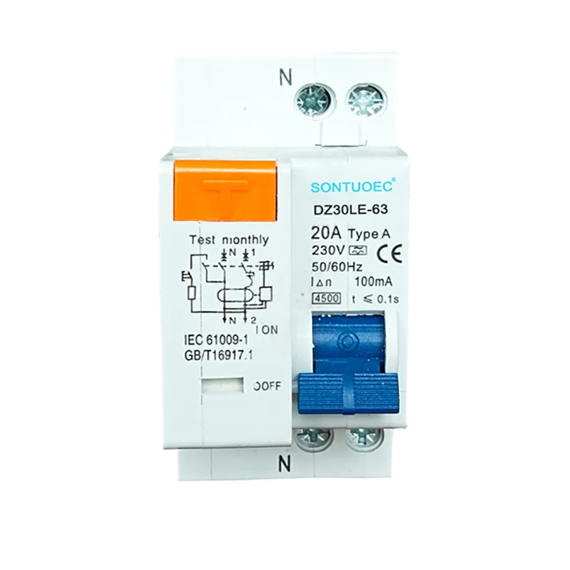 1p+n elektroninen tyyppinen RCBO