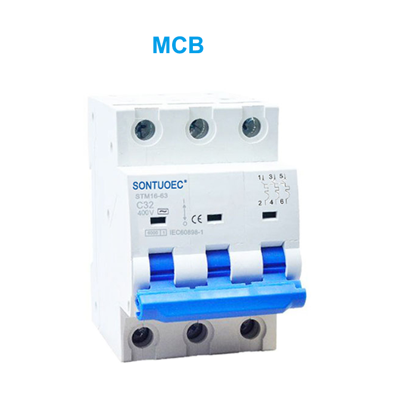 STM16-63 Miniatyyri katkaisija 6KA 1P 2P 3P 4P 16A 230/400 V MCB