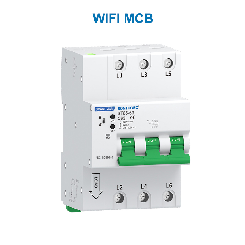 WiFi RS485 Multifunktionaalinen IoT -älykäs MCB RCBO älykäs mikrokatkaisija